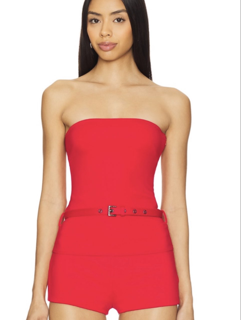 Strapless Red Romper