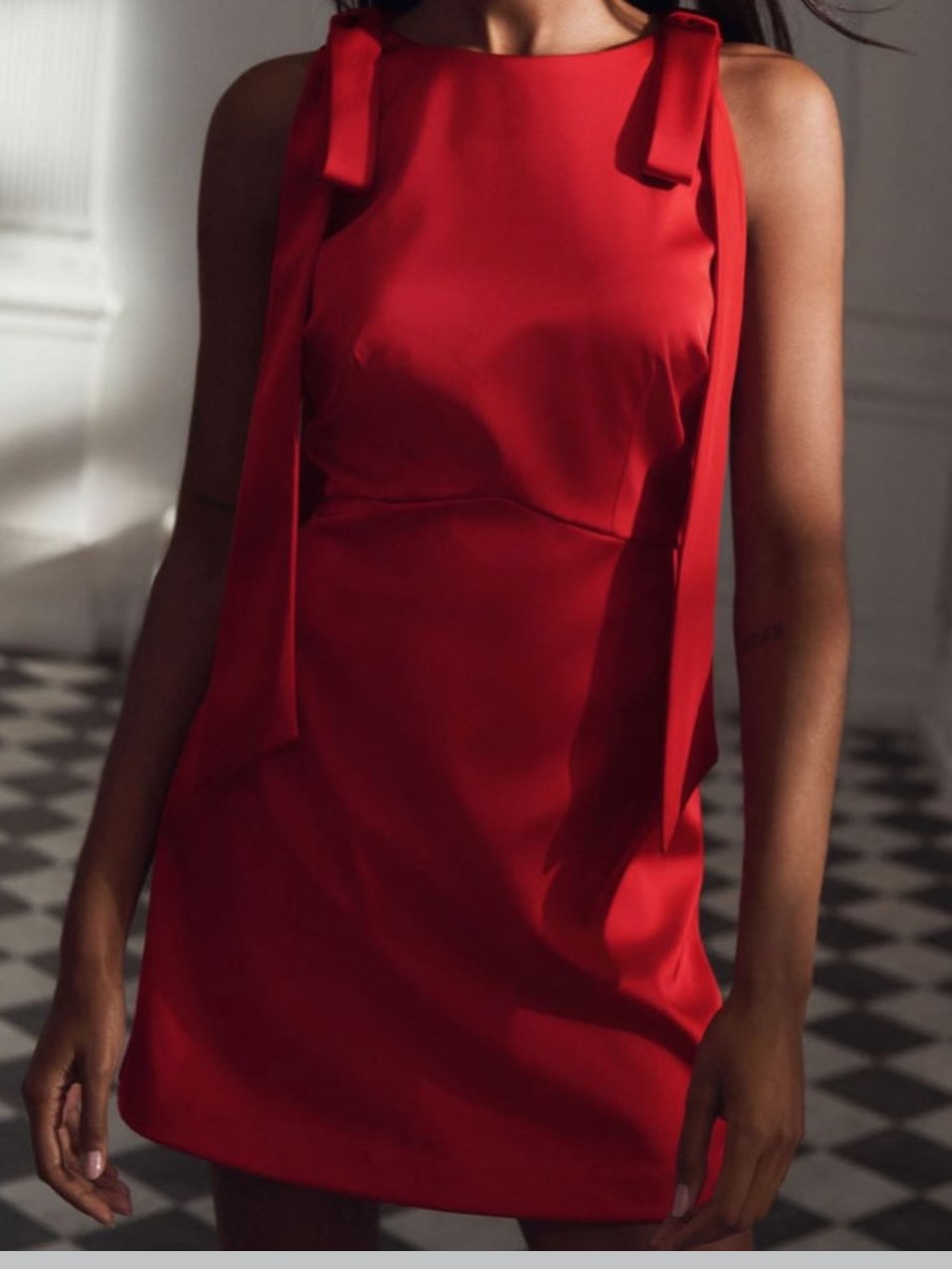 Nordstrom red satan dress