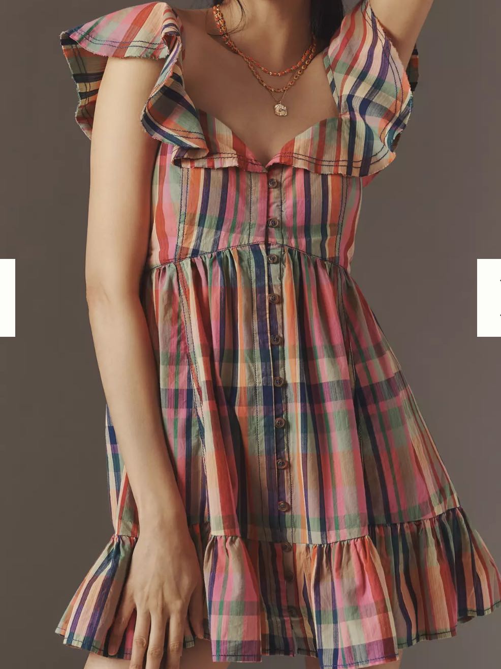 Mini plaid dress