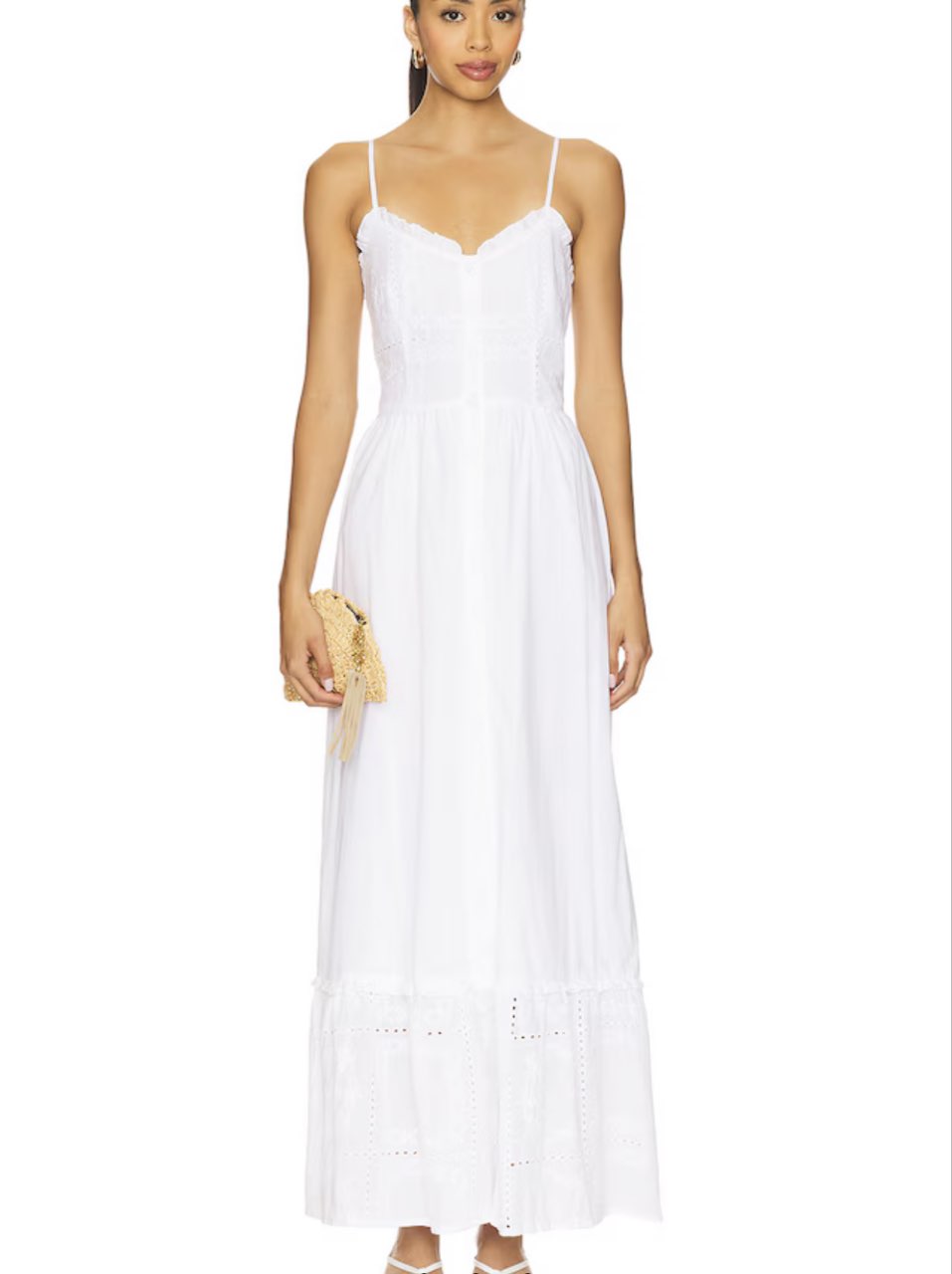White Eyelet Maxi Dress
