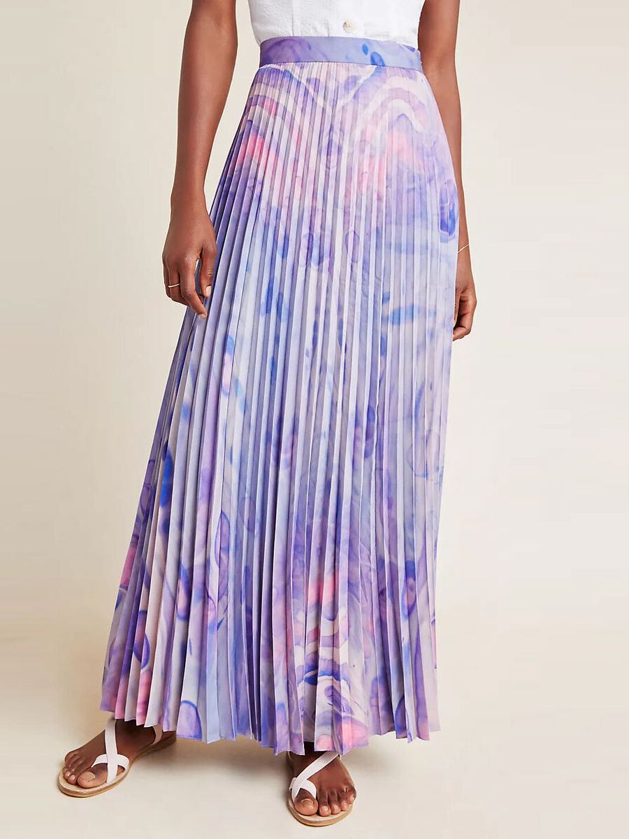 purple maxi skirt