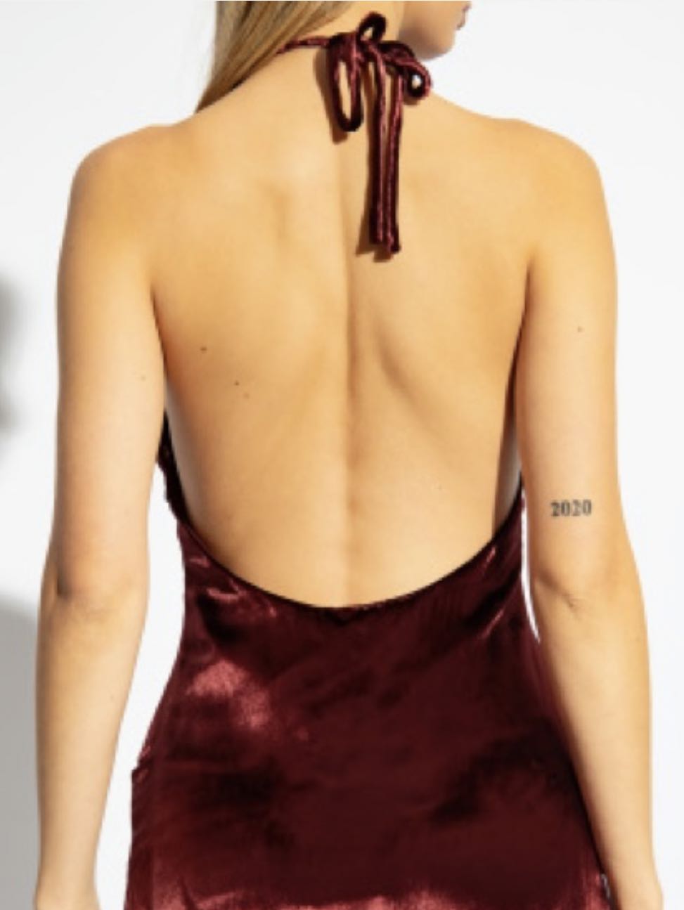 Burgundy Velvet Mini Dress