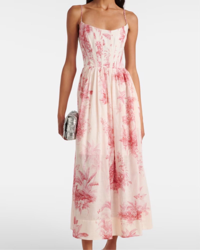 Zimmermann High Tide Corset Midi Dress