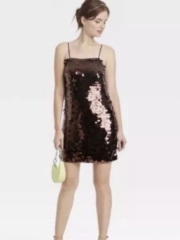 Brown sequin dress