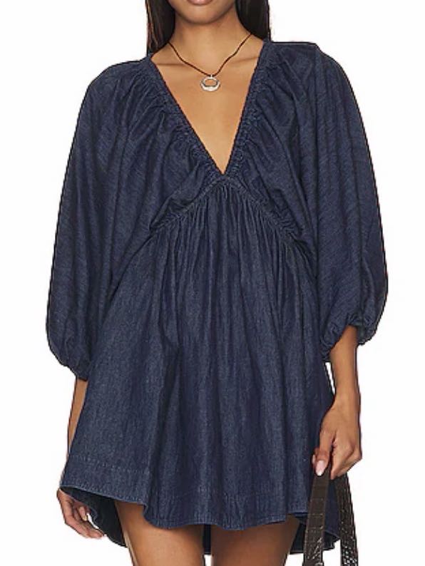 Denim mini dress
