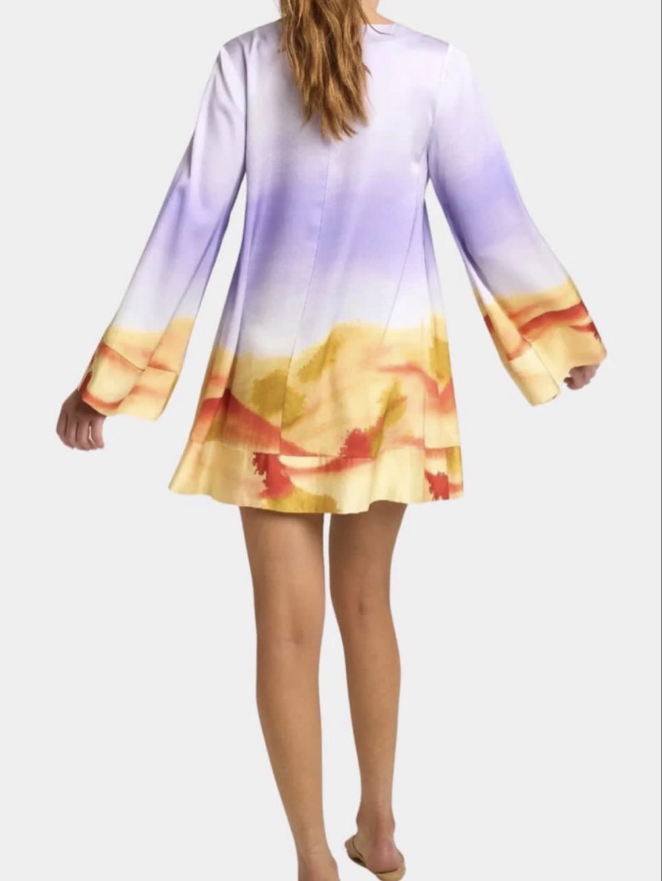 Tie-Dye Bell Sleeve Dress