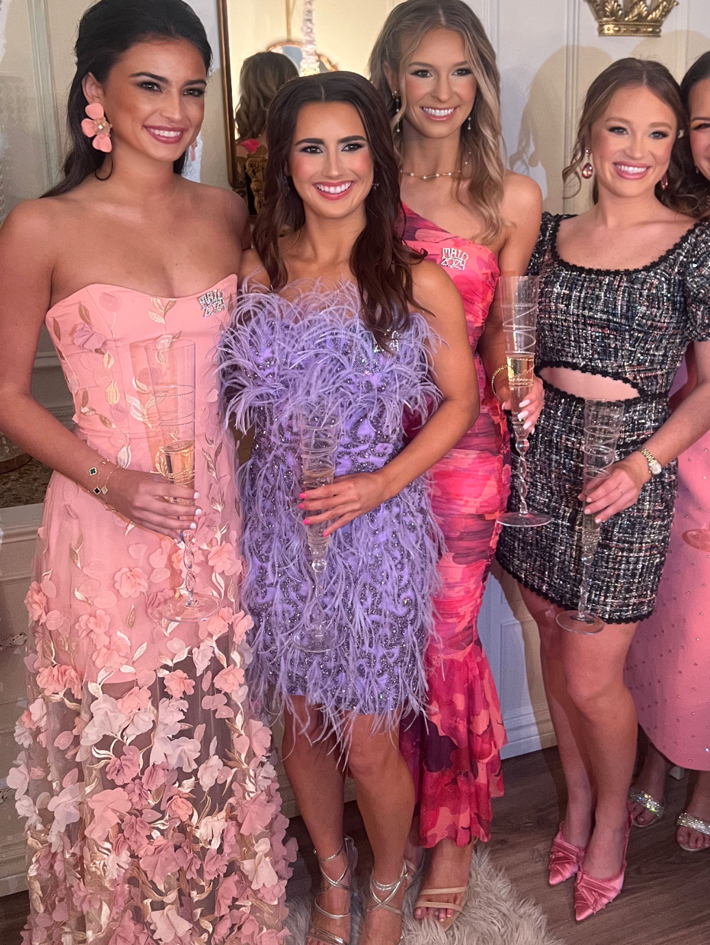 Kai Floral Strapless Midi