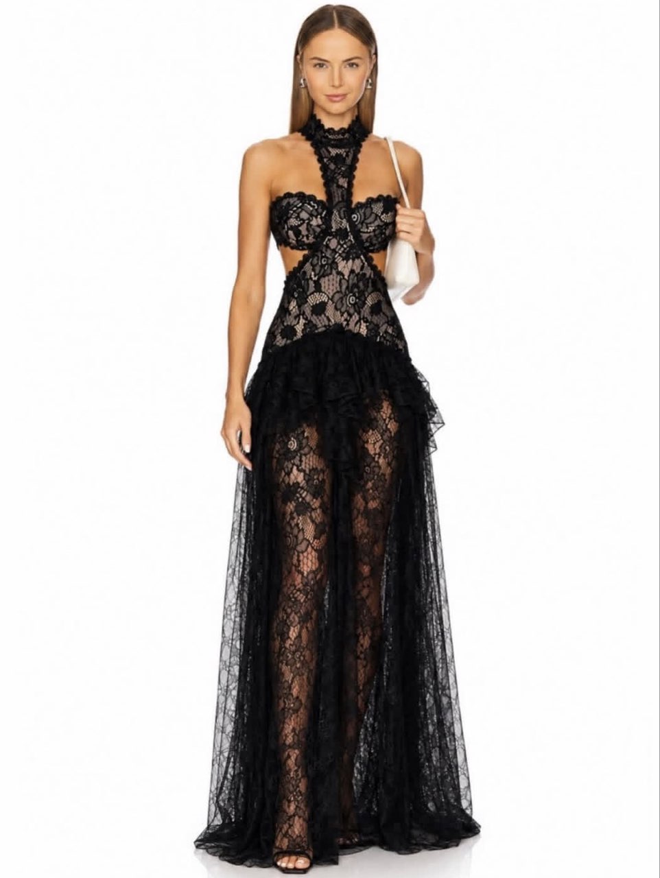 Black Lace Maxi Dress