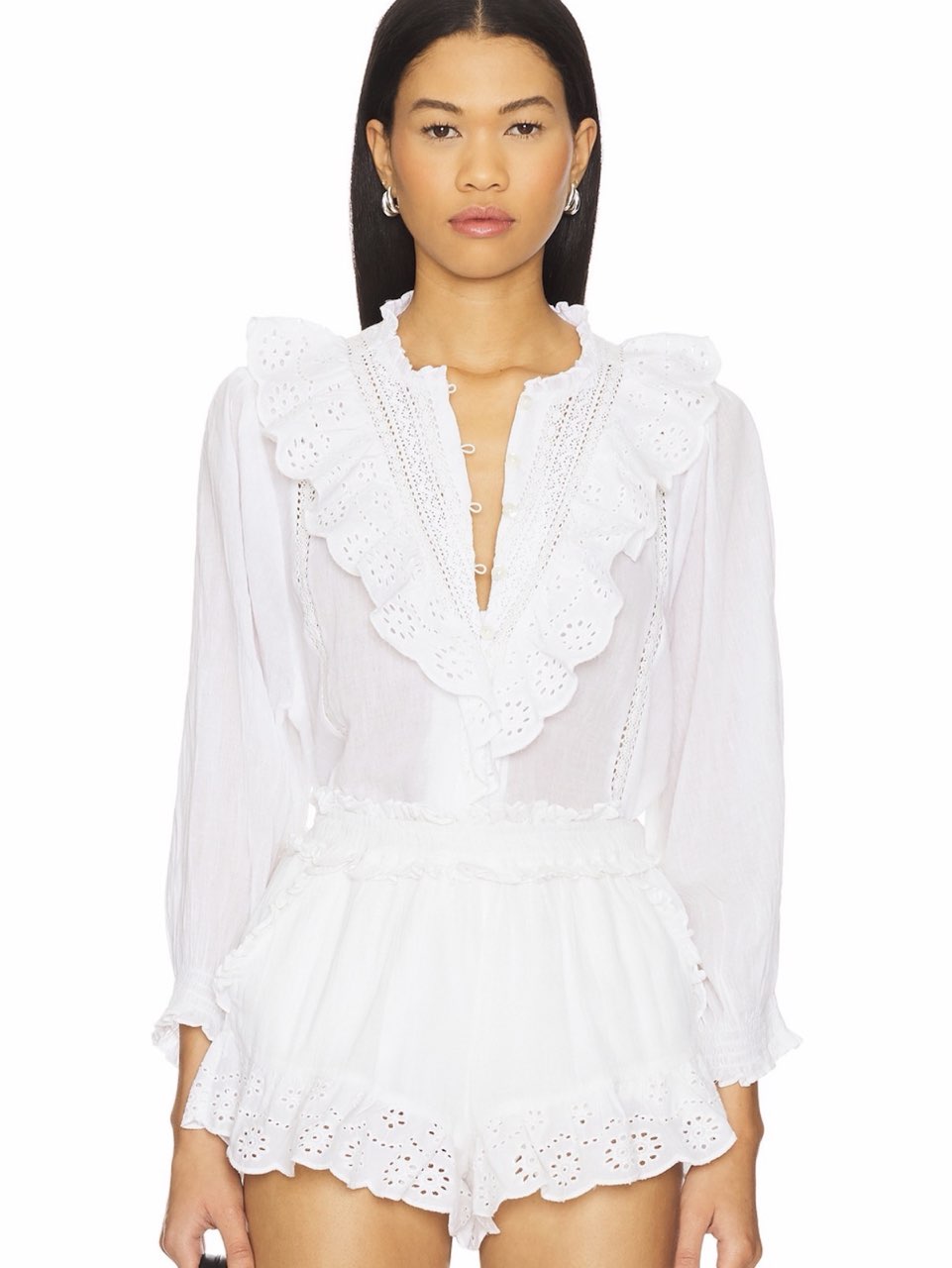 White eyelet set