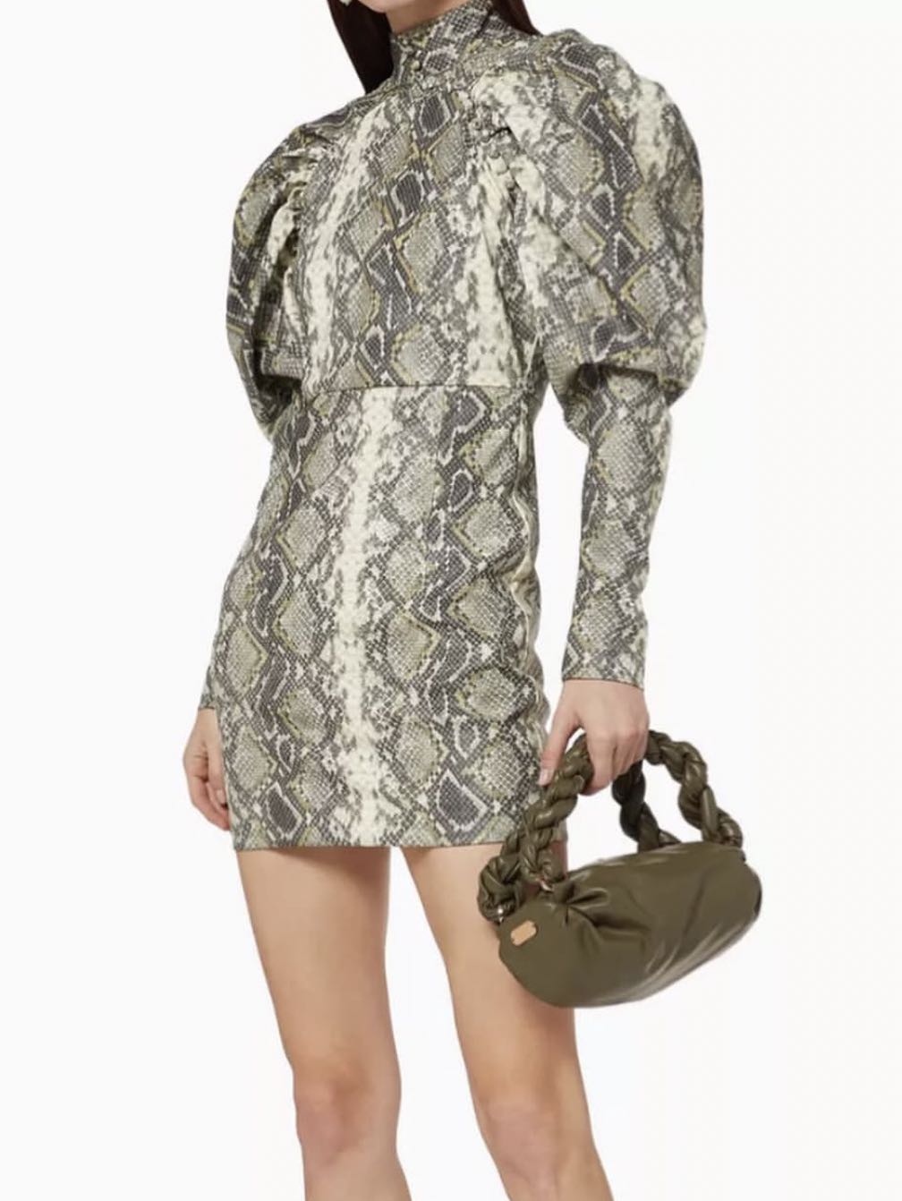 Rotate Berger Christensen Snakeskin Dress