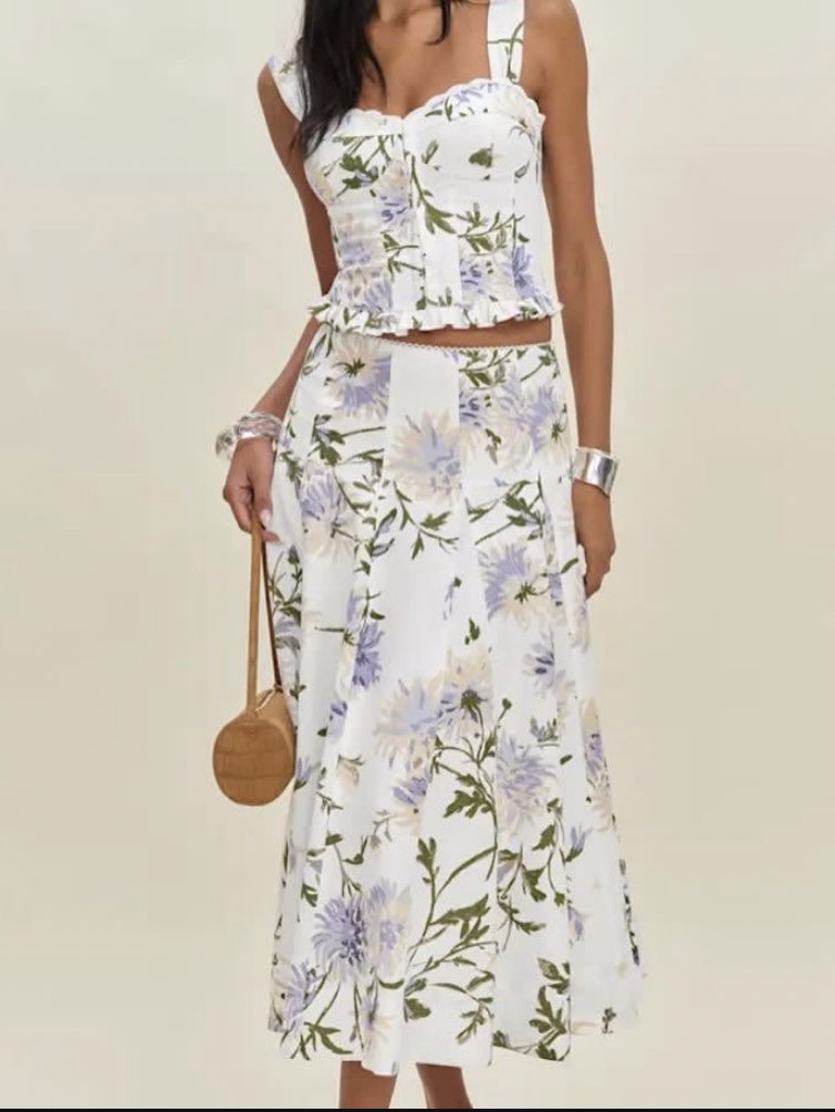 Floral Corset Crop Top