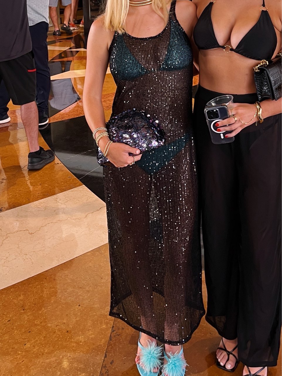 Black Sequin Cover up