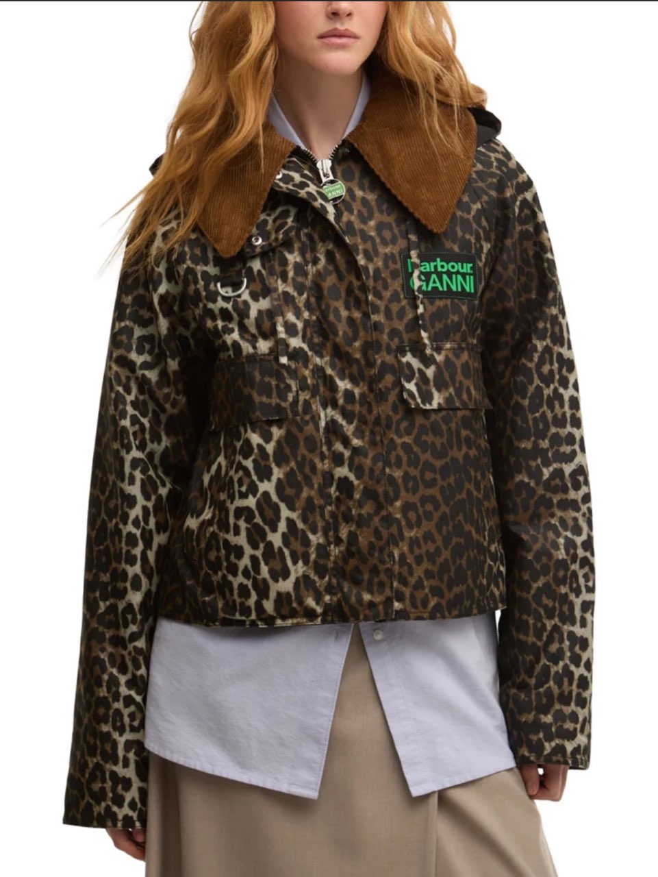 Barbour x Ganni Leopard Print Jacket