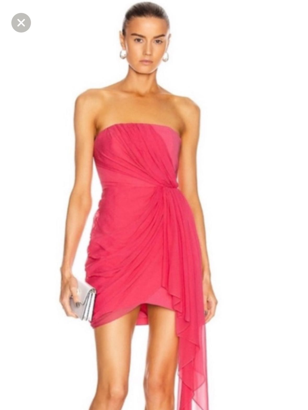 Pink Strapless Mini Dress