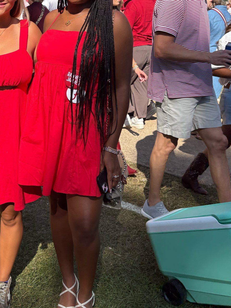 Red Criss-Cross Back Mini Dress