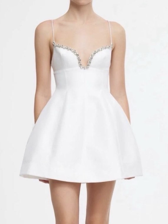 Acler white oakwood mini dress