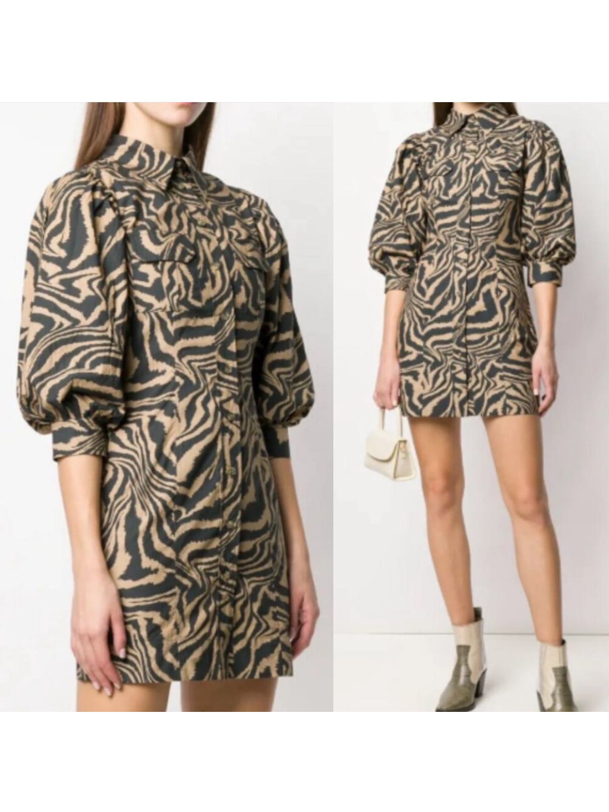 Ganni Tiger Stripe Dress