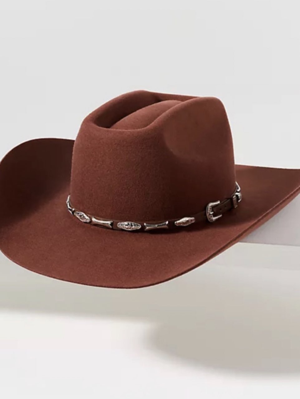 Rust Felt Cowboy Hat with Concho Band