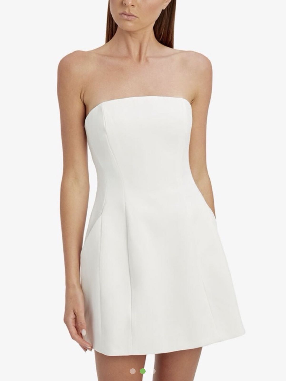 White Strapless mini dress