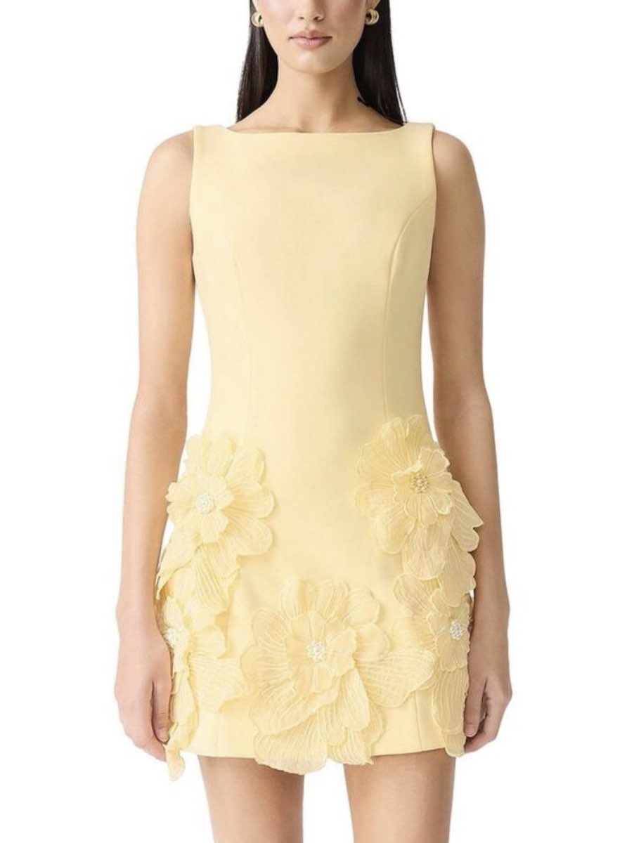 Janelle Mini Dress in yellow