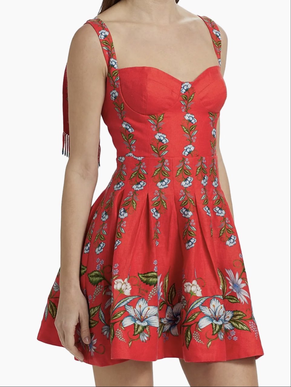 Floral Red Mini Dress