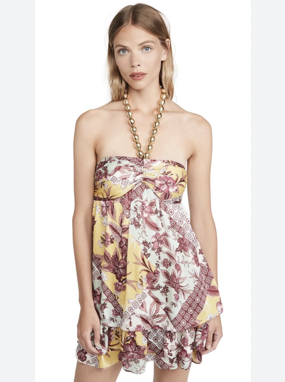 Irati Printed Halter Mini Dress