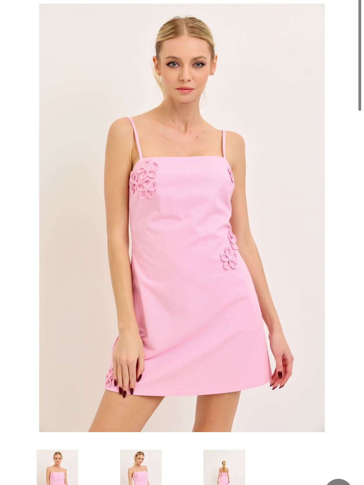 Pink mini dress