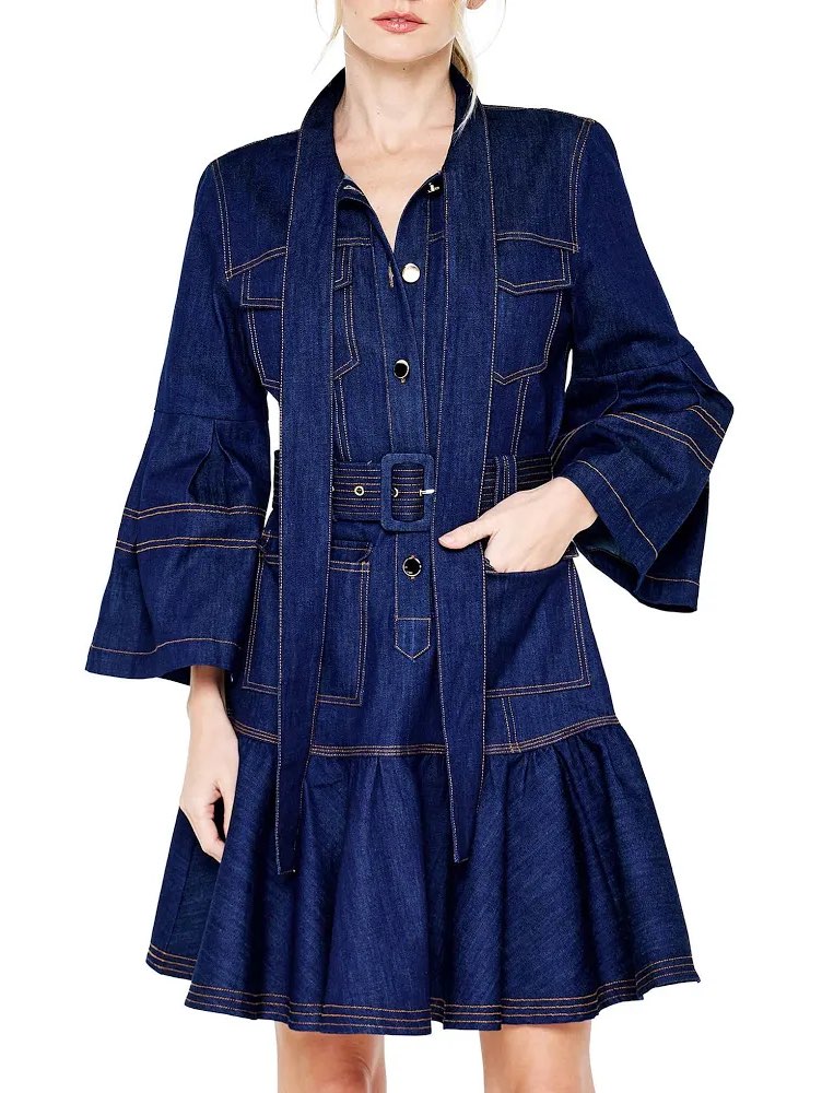 Denim mini dress