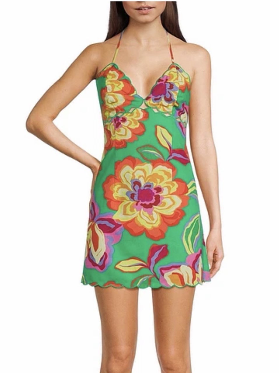 Floral green mini