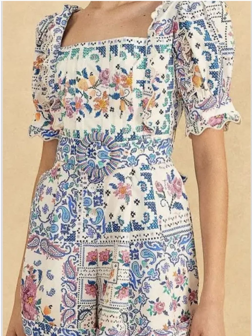 Short sleeve romper