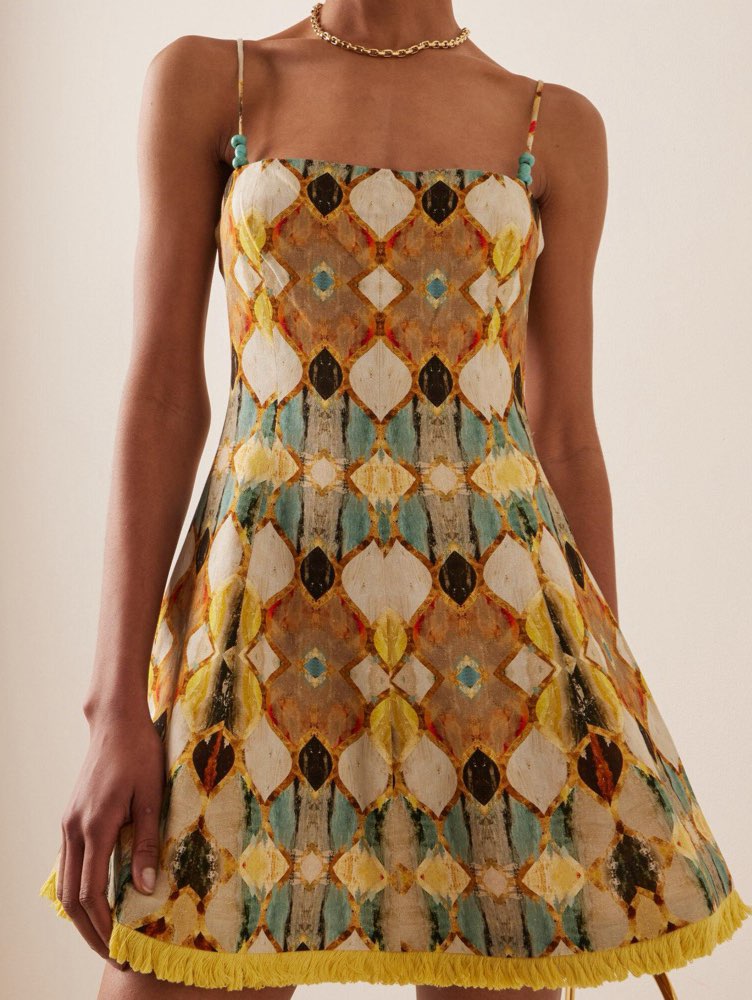 Alexis Cruz Linen-Blend Mini Dress