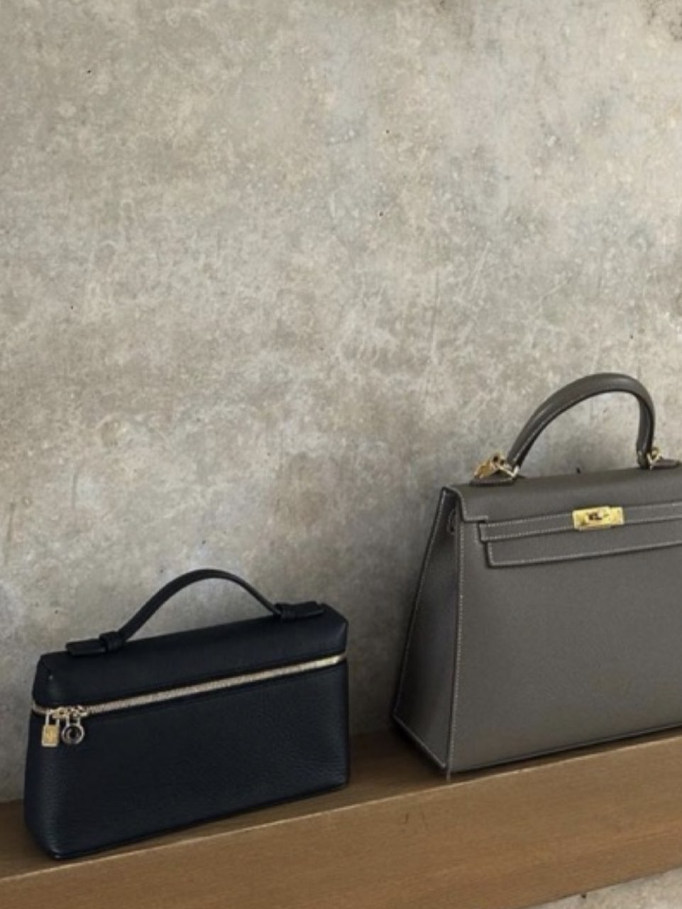 Navy Pebbled Leather Vanity Case
