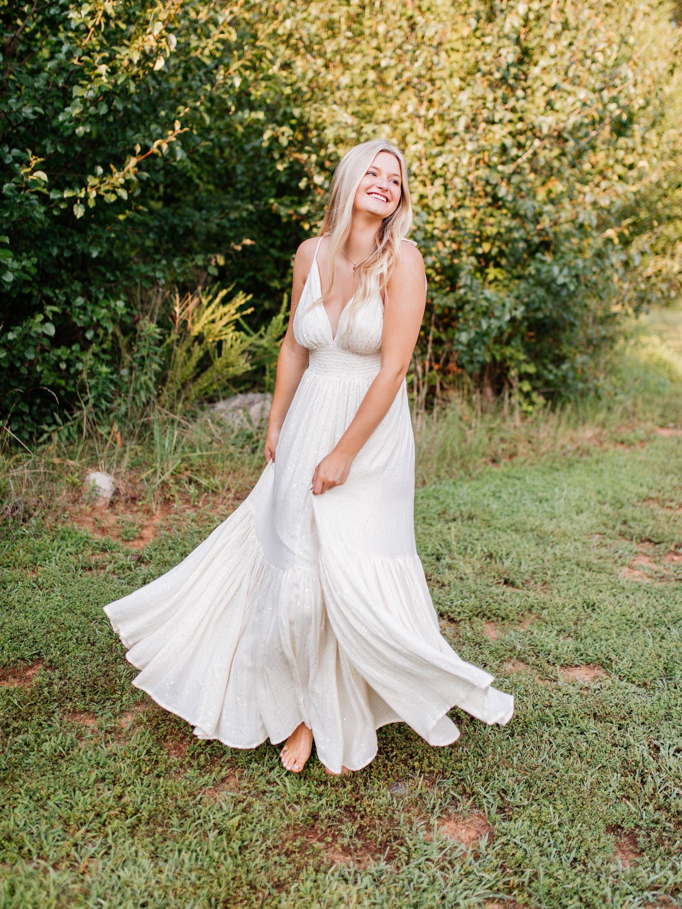 Light yellow sequin maxi dress