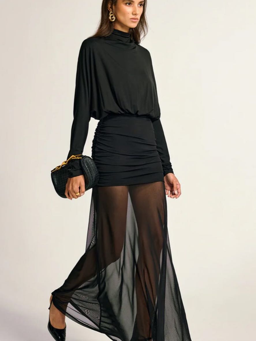 Black maxi dress