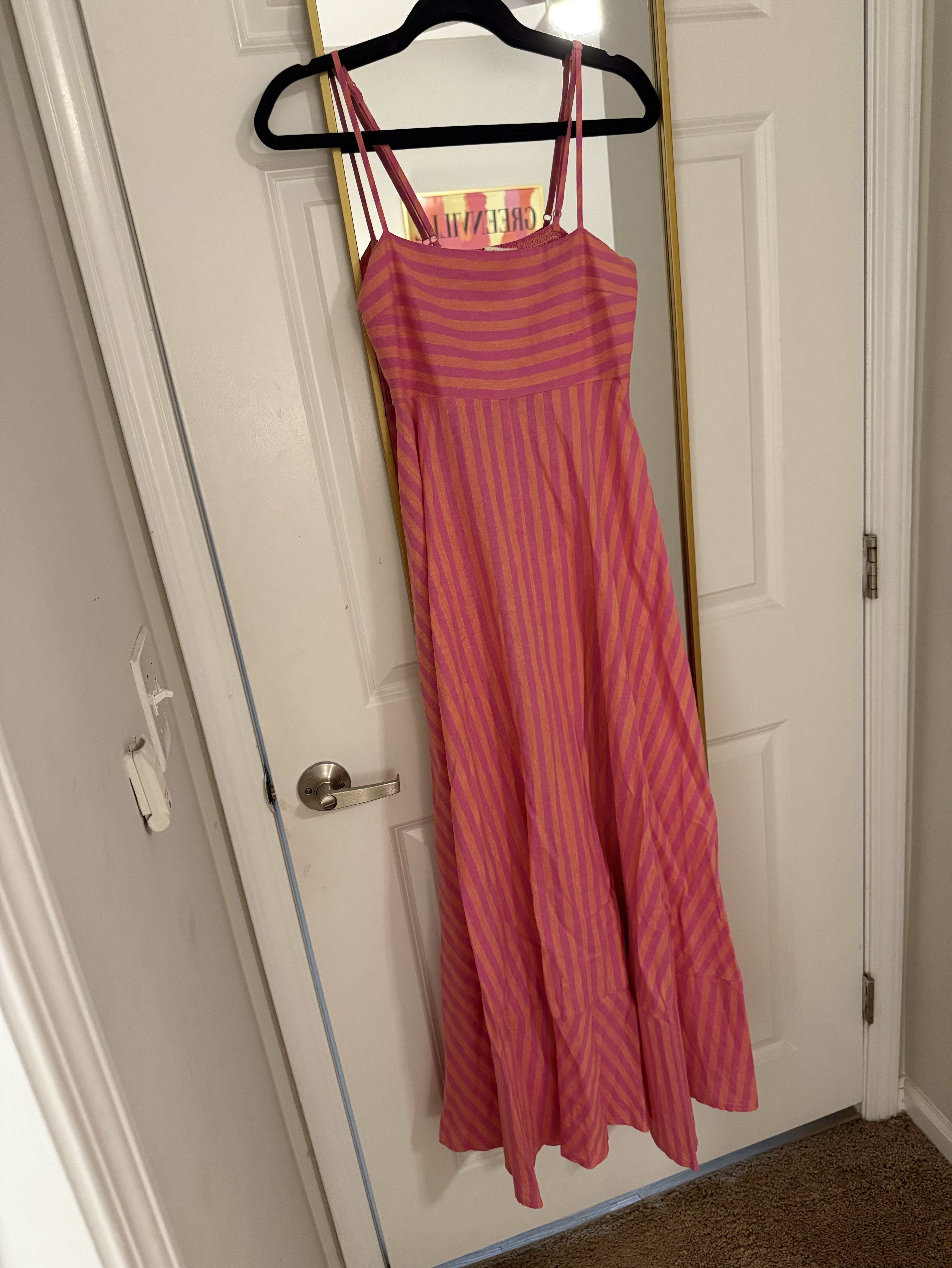 Pink & Orange Maxi Dress