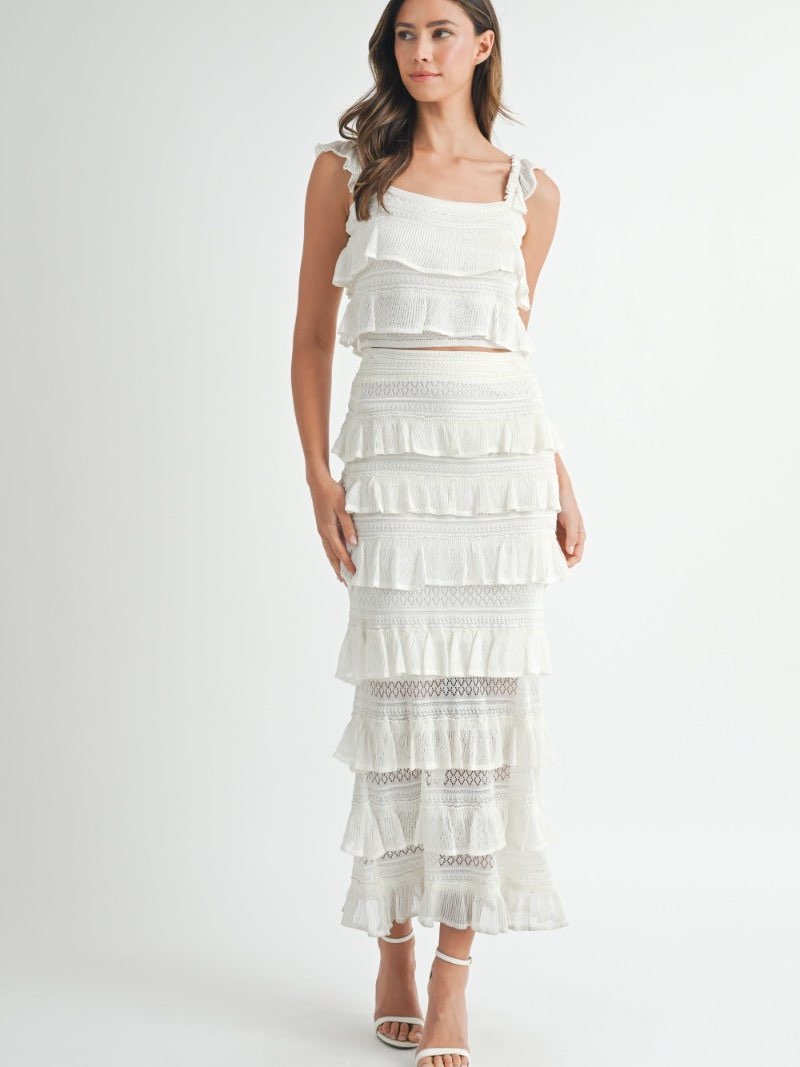 martins two piece ruffle set