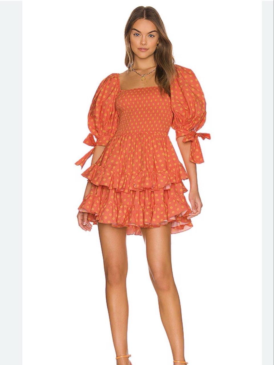 Caroline Constas Orange Finley Dress