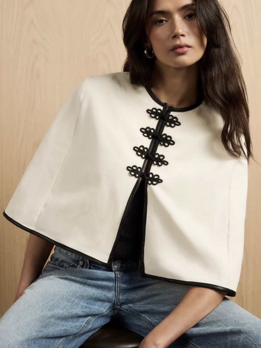 Cream Cape with Black Frog Closures