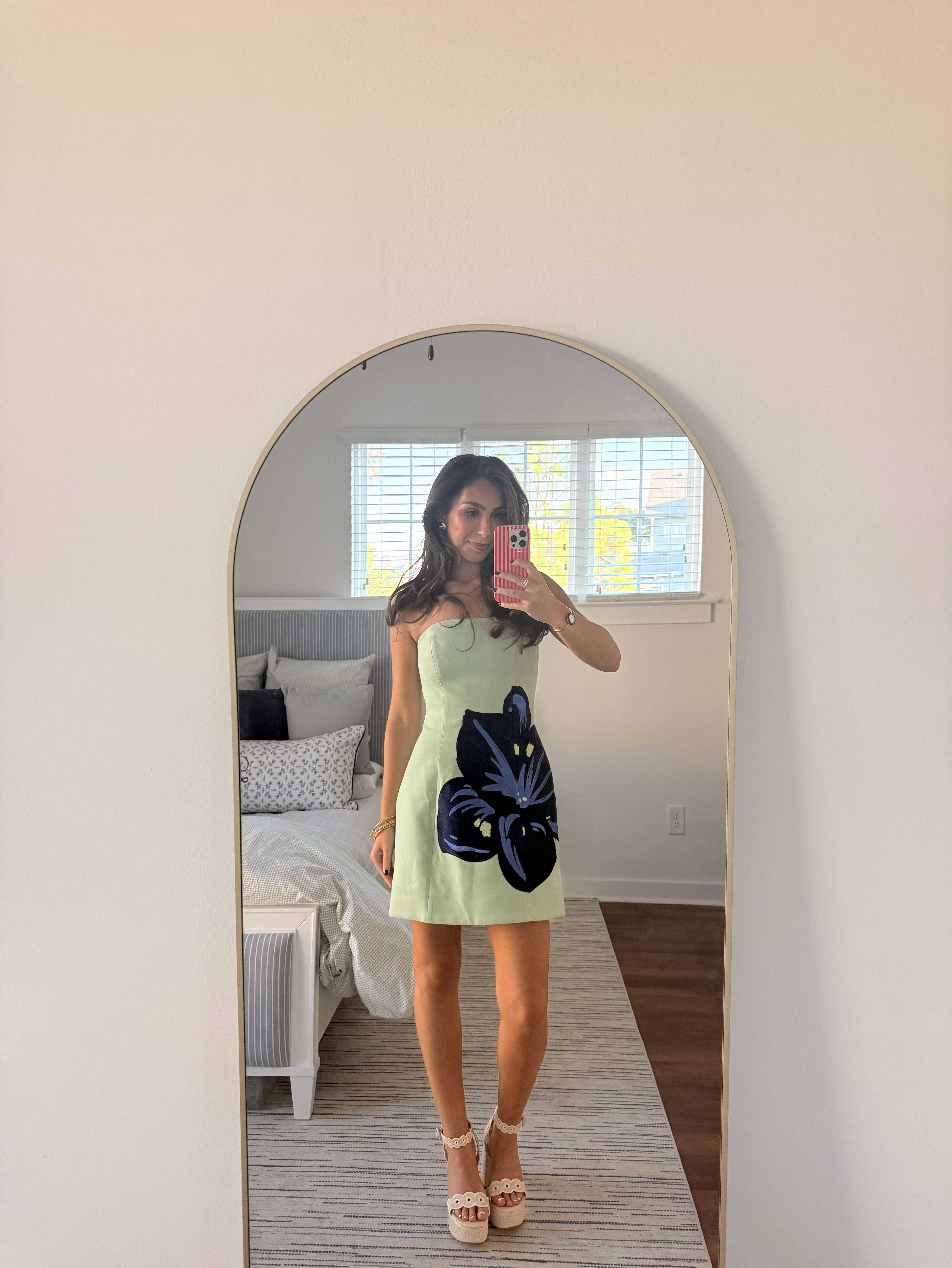 Leo Lin embroidered mini dress