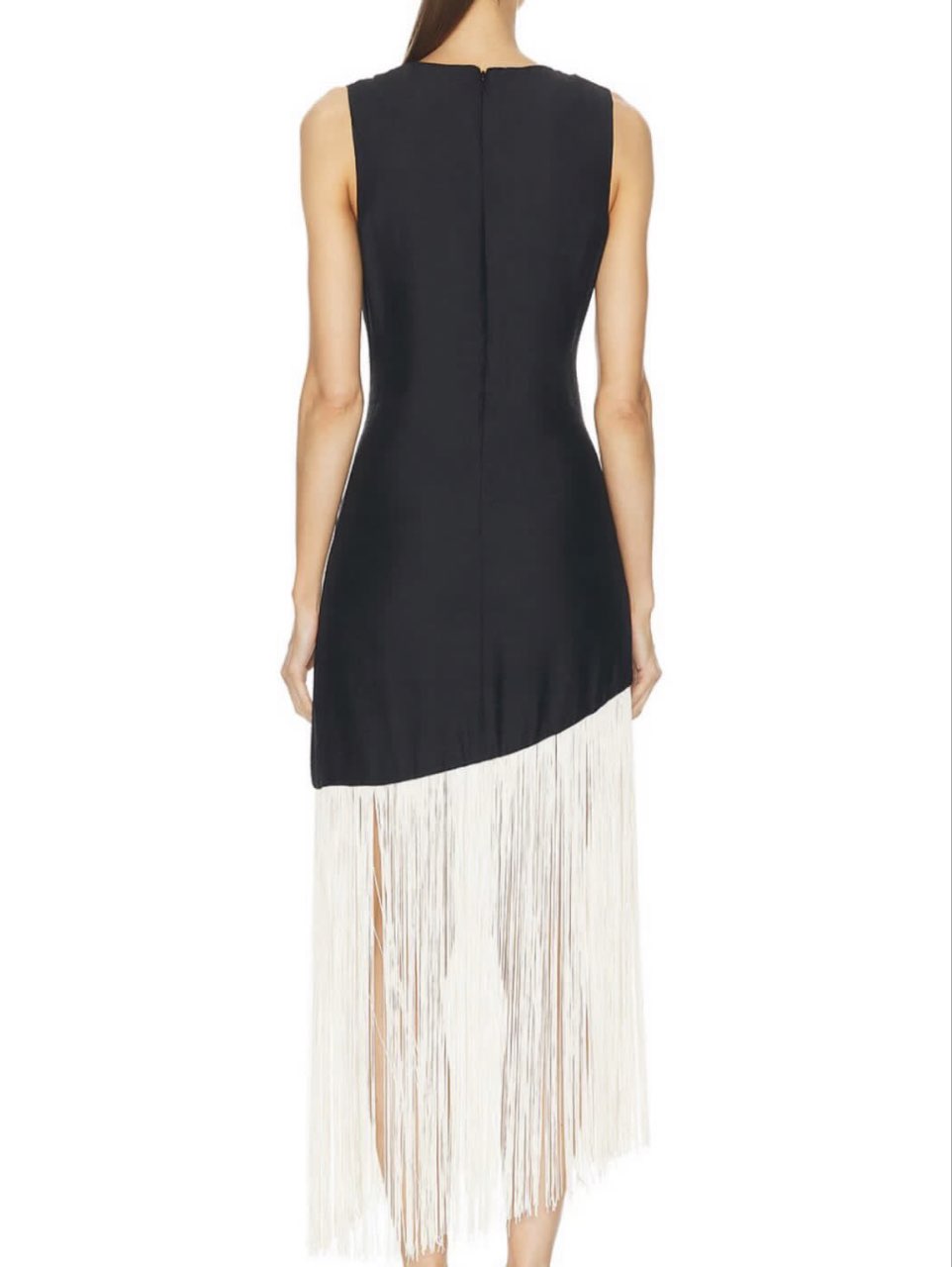 Black Sleeveless Fringe Dress