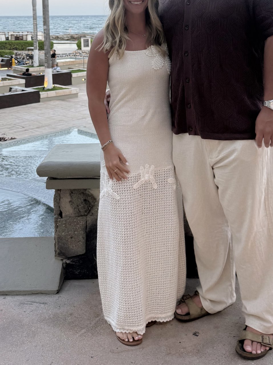Cream maxi dress