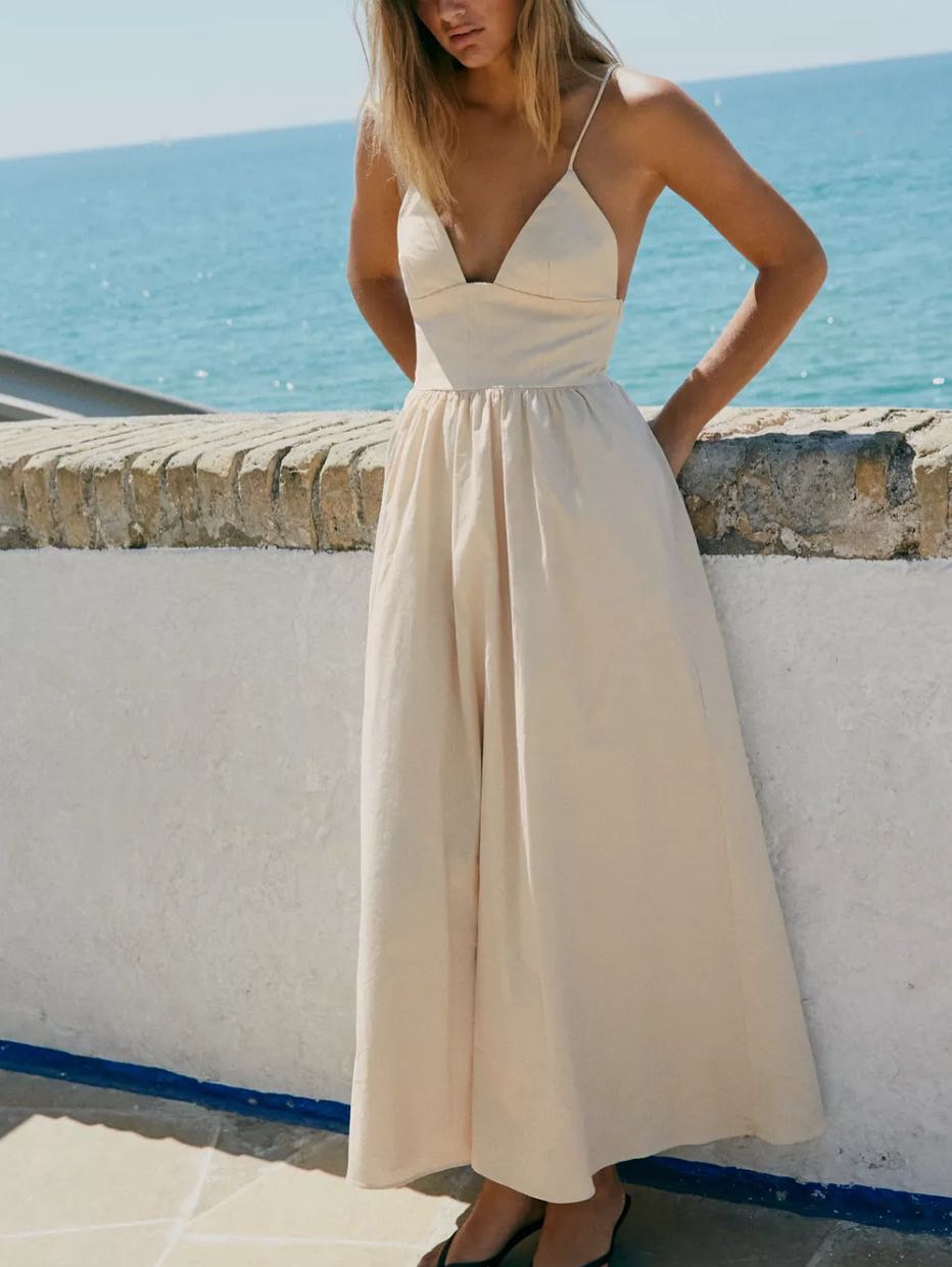 Poplin Midi Dress