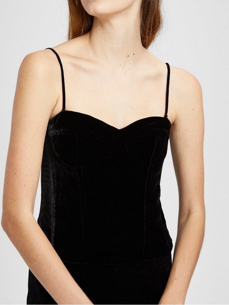 Black Velvet Corset Top