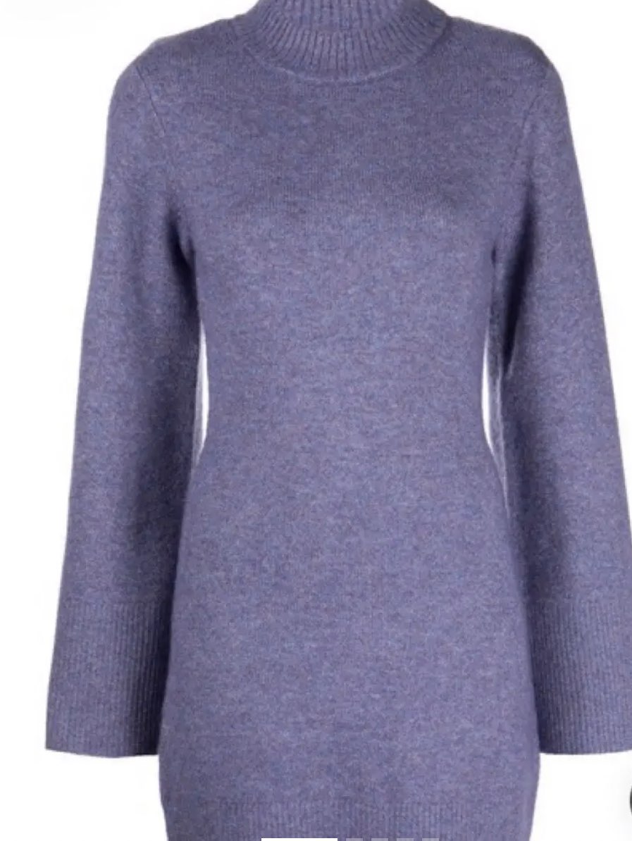 Lavender Mock Neck Sweater Dress