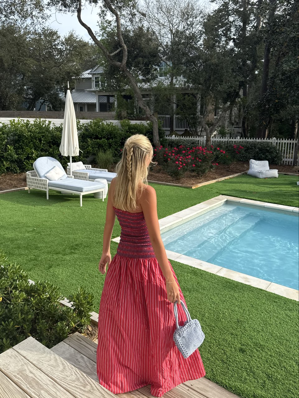 Claudine Smocked Dress in Red