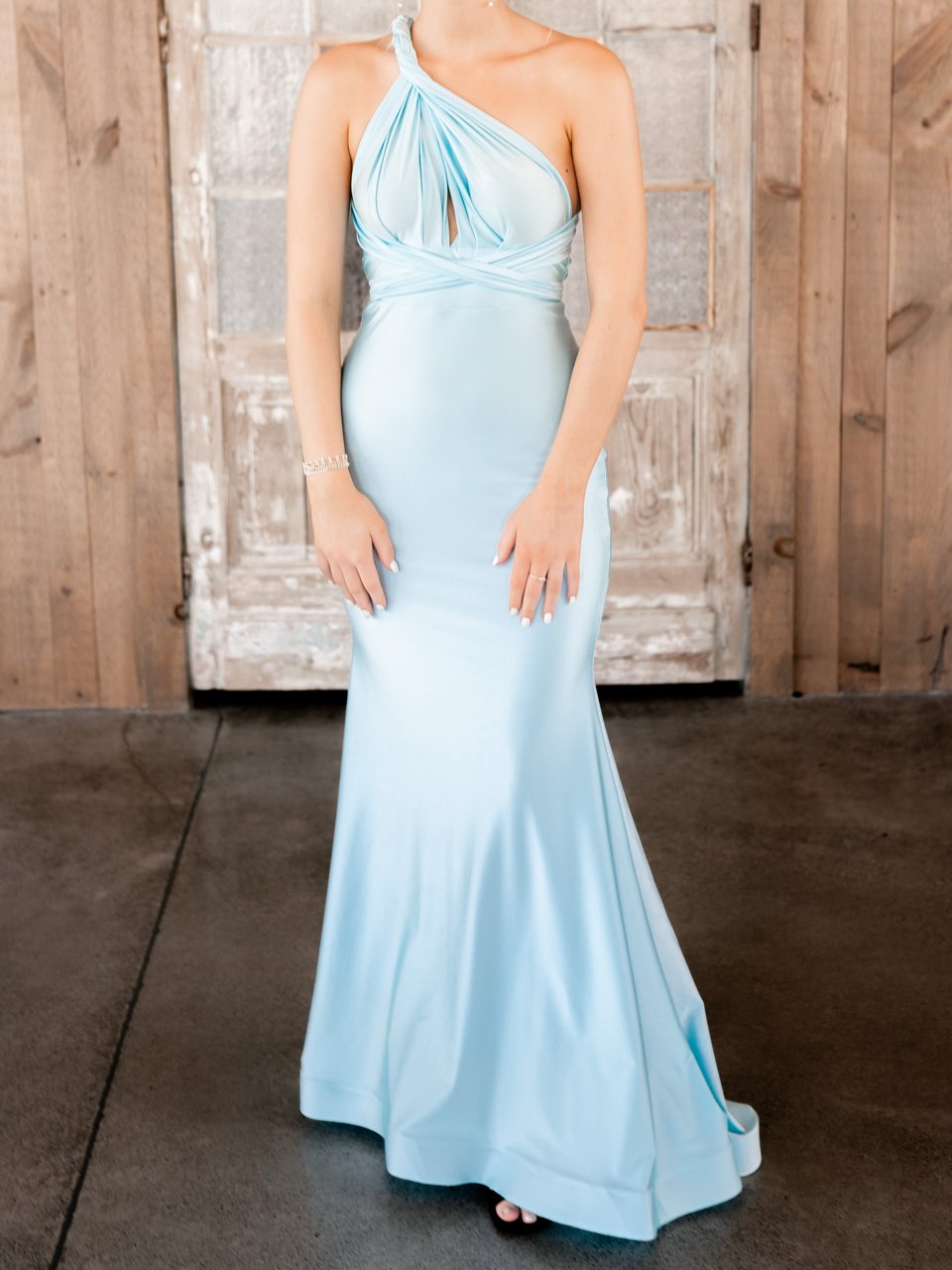 BABY BLUE PROM DRESS