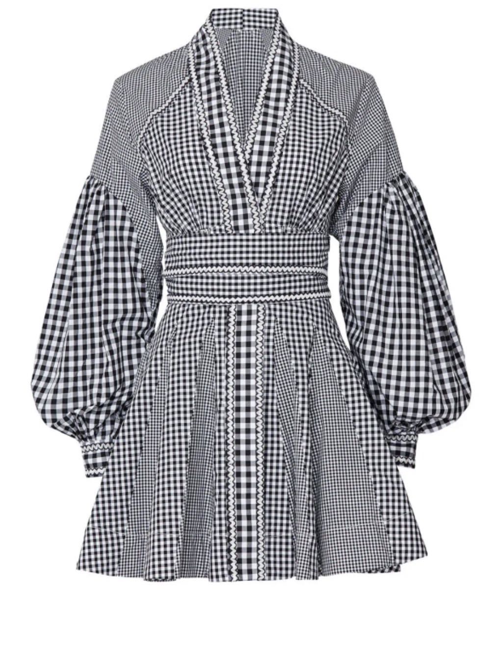 Acler gingham mini dress