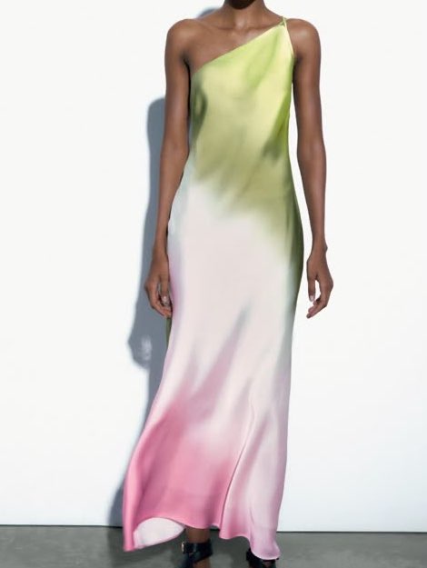 Tie Dye Asymmetric Dress