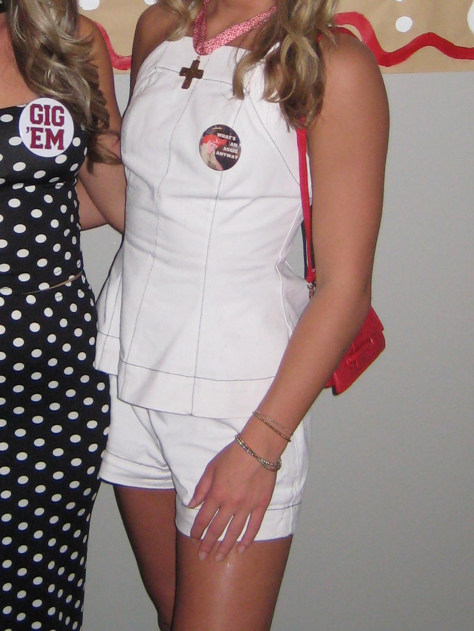 White Halter Peplum Top and Shorts Set with Contrast Stitching