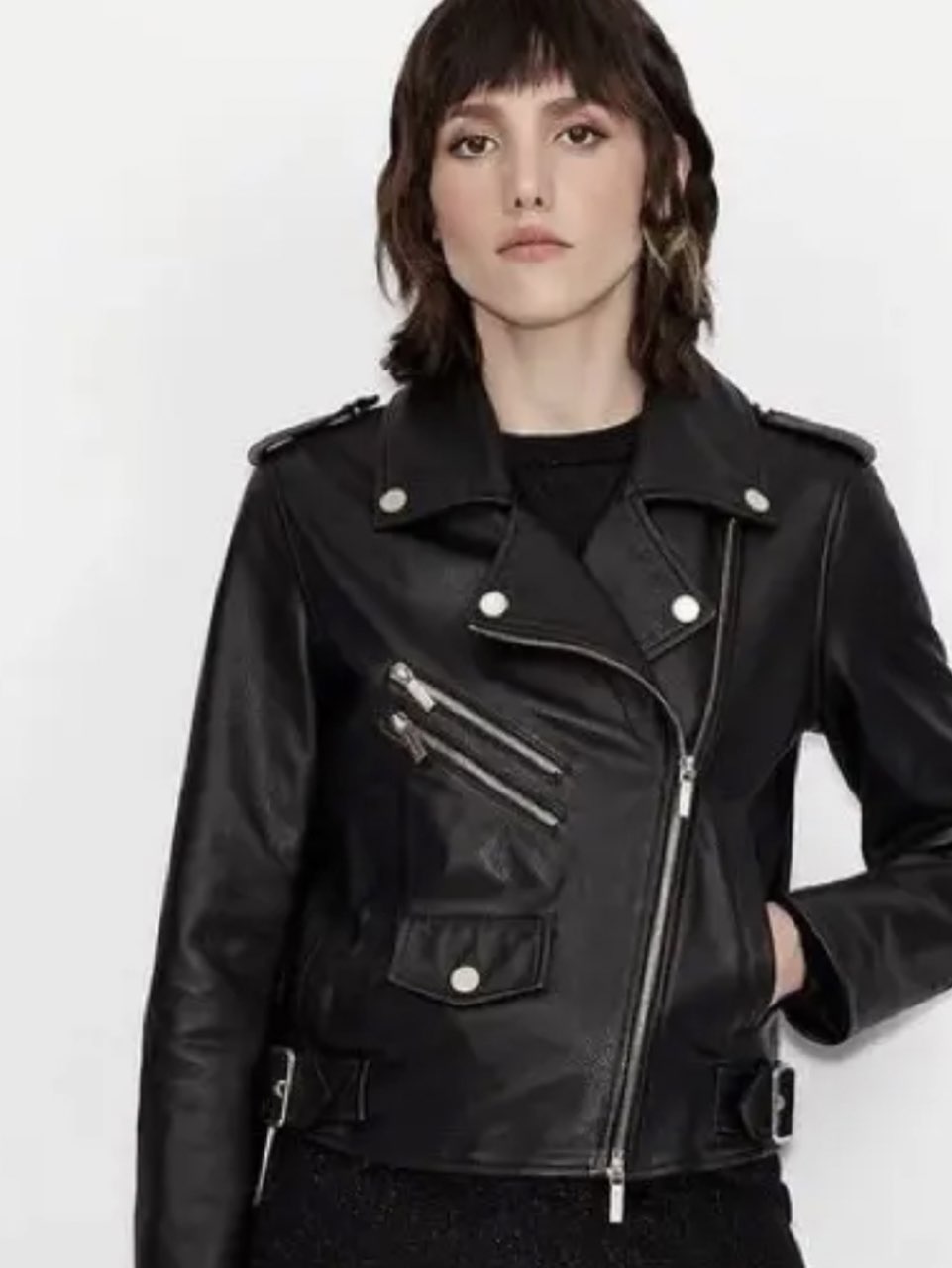 Black Biker Leather Jacket
